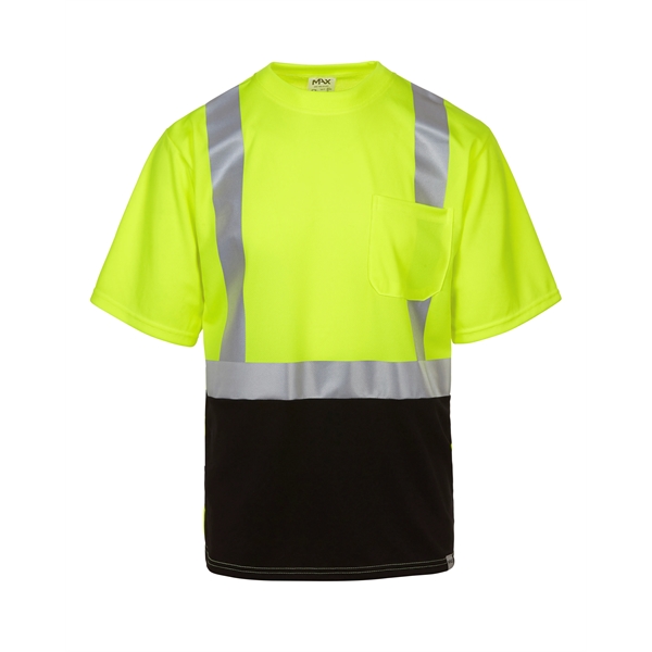 ANSI Class 2 Safety Green T-shirt with Black Bottom - ANSI Class 2 Safety Green T-shirt with Black Bottom - Image 0 of 2