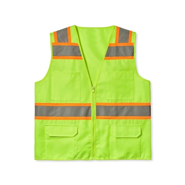 Deluxe Solid Twill 6 Pocket Safety Vest - Deluxe Solid Twill 6 Pocket Safety Vest - Image 0 of 1