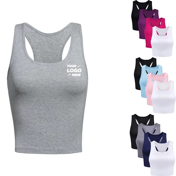 Women's Sports Crop Tank Tops - Women's Sports Crop Tank Tops - Image 0 of 5