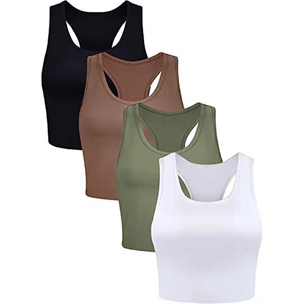 Women's Sports Crop Tank Tops - Women's Sports Crop Tank Tops - Image 1 of 5