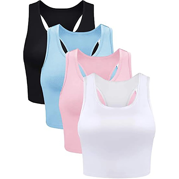 Women's Sports Crop Tank Tops - Women's Sports Crop Tank Tops - Image 3 of 5