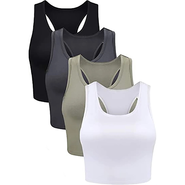 Women's Sports Crop Tank Tops - Women's Sports Crop Tank Tops - Image 4 of 5