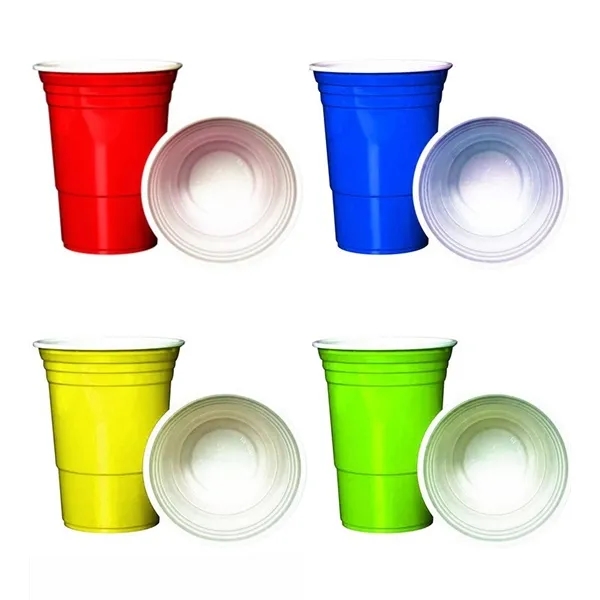 16 Oz. Disposable Double Wall Tailgate Party Cup - 16 Oz. Disposable Double Wall Tailgate Party Cup - Image 6 of 7