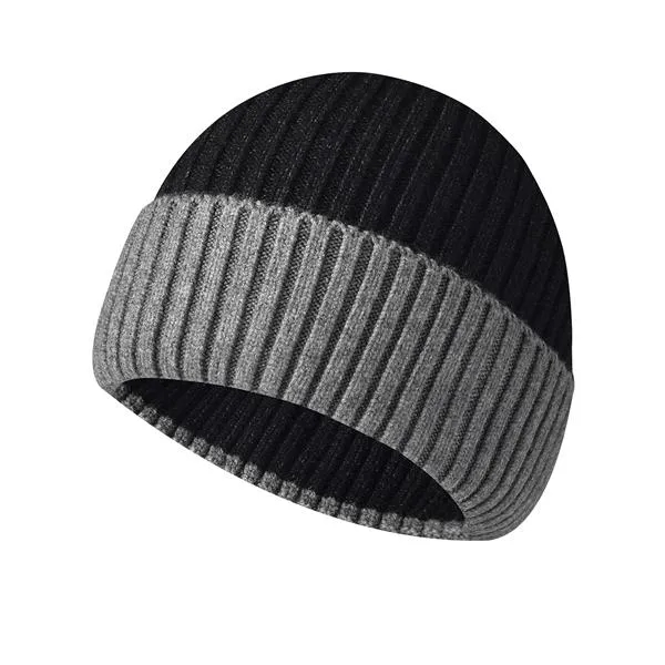 Adult Striped Cuffed Knit Beanies - Adult Striped Cuffed Knit Beanies - Image 1 of 5