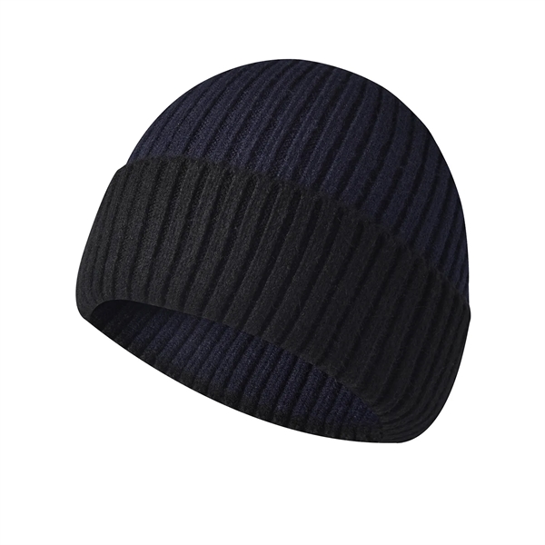 Adult Striped Cuffed Knit Beanies - Adult Striped Cuffed Knit Beanies - Image 3 of 5