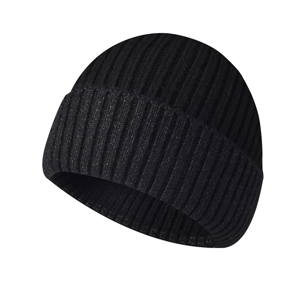 Adult Striped Cuffed Knit Beanies - Adult Striped Cuffed Knit Beanies - Image 4 of 5