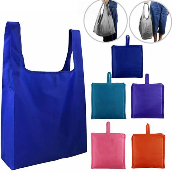 Large Reusable Shopping Bags Grocery Totes With Pouch - Large Reusable Shopping Bags Grocery Totes With Pouch - Image 0 of 6