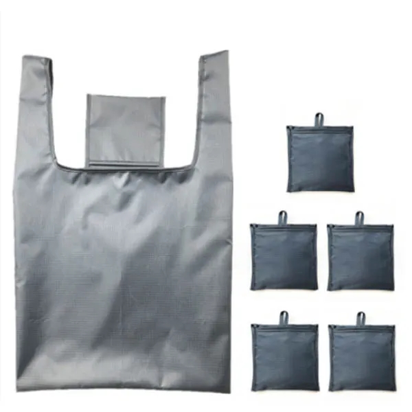 Large Reusable Shopping Bags Grocery Totes With Pouch - Large Reusable Shopping Bags Grocery Totes With Pouch - Image 3 of 6