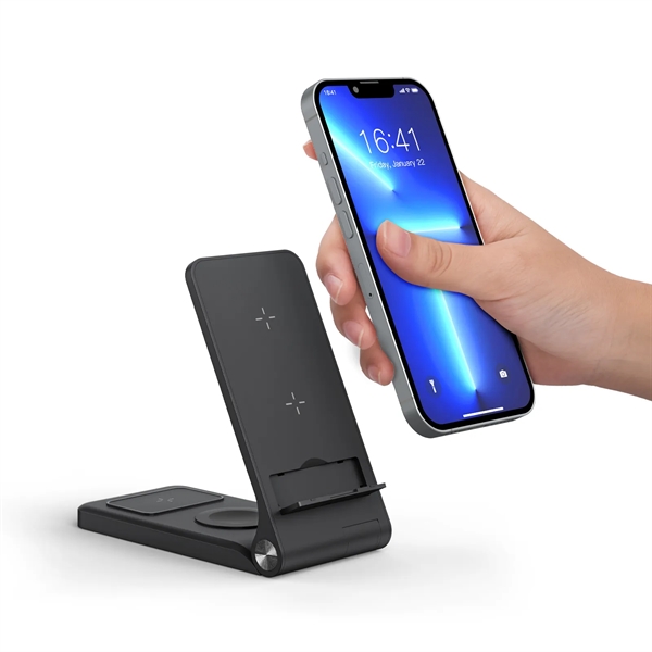 Light Up 3-in-1 Wireless Charger Station - Light Up 3-in-1 Wireless Charger Station - Image 3 of 8