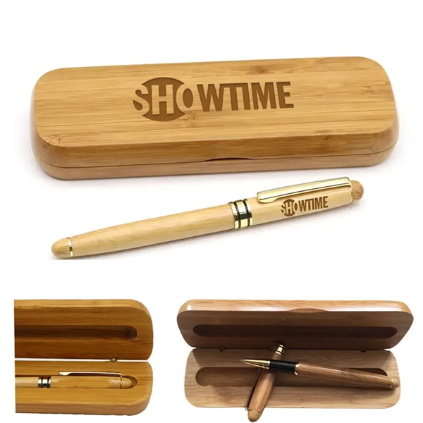 Executive Wooden Rollerball Pen Set - Executive Wooden Rollerball Pen Set - Image 0 of 3