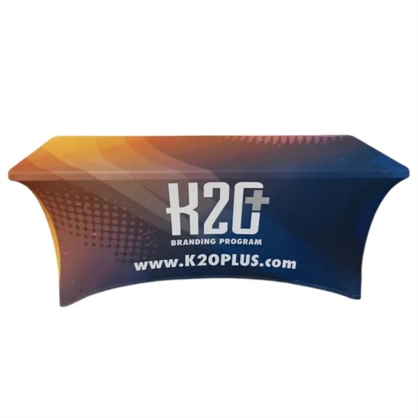 StretchFit 8' Fitted Digital Print Table Cover - StretchFit 8' Fitted Digital Print Table Cover - Image 1 of 5