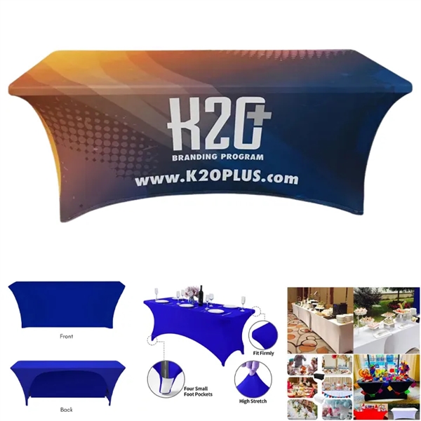StretchFit 8' Fitted Digital Print Table Cover - StretchFit 8' Fitted Digital Print Table Cover - Image 5 of 5