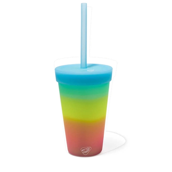 16 oz Silicone Straw Tumbler - 16 oz Silicone Straw Tumbler - Image 3 of 13