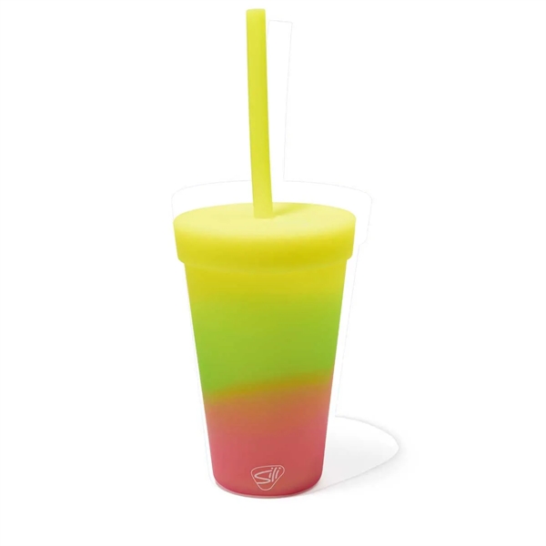 16 oz Silicone Straw Tumbler - 16 oz Silicone Straw Tumbler - Image 6 of 13