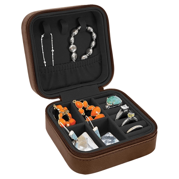 Engraved Leatherette Jewelry Box