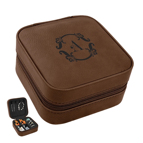 Engraved Leatherette Jewelry Box
