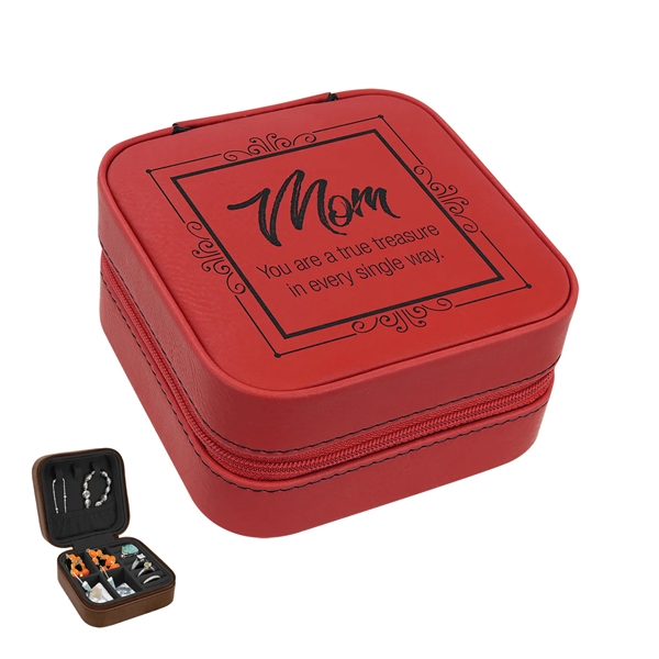 Engraved Leatherette Jewelry Box