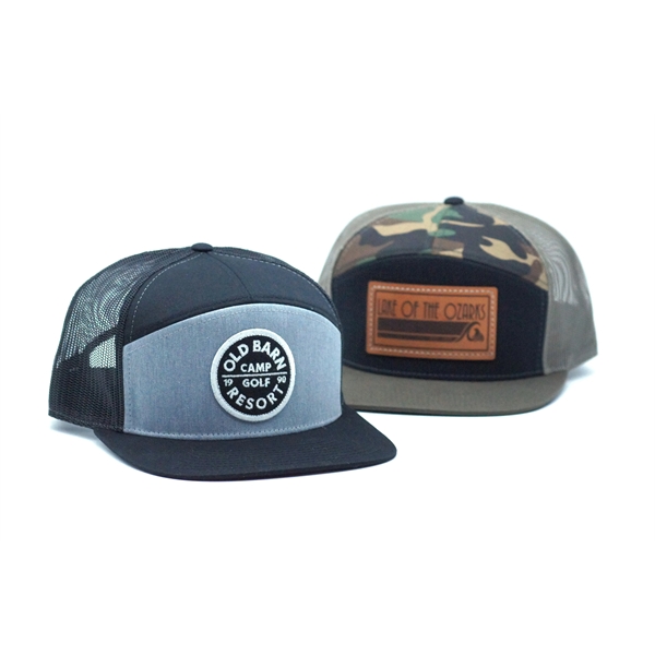 Richardson 7-Panel Flatbill Trucker Hat - Richardson 7-Panel Flatbill Trucker Hat - Image 1 of 17