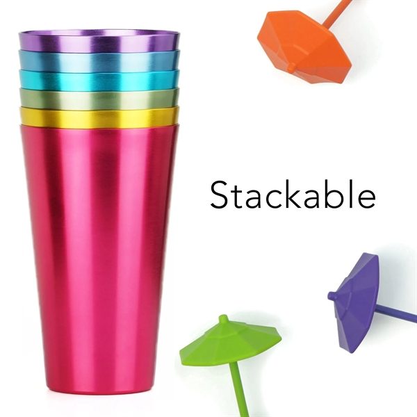 Metal Tumblers Aluminum Beer Cups 15oz - Metal Tumblers Aluminum Beer Cups 15oz - Image 1 of 2