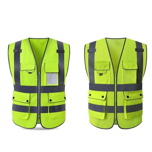 9 Pockets Safety Vest Reflective Strips of High Visibilit - 9 Pockets Safety Vest Reflective Strips of High Visibilit - Image 4 of 5