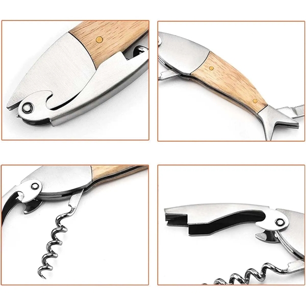 Multifunction Stainless Steel Fish Shaped Wine Beer Opener - Multifunction Stainless Steel Fish Shaped Wine Beer Opener - Image 3 of 4