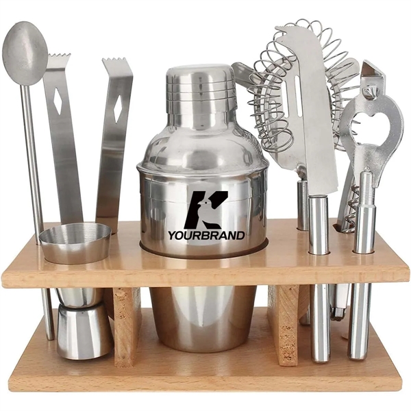 Custom Fashion 8-Piece Silver Cocktail Shaker Set - Custom Fashion 8-Piece Silver Cocktail Shaker Set - Image 0 of 4