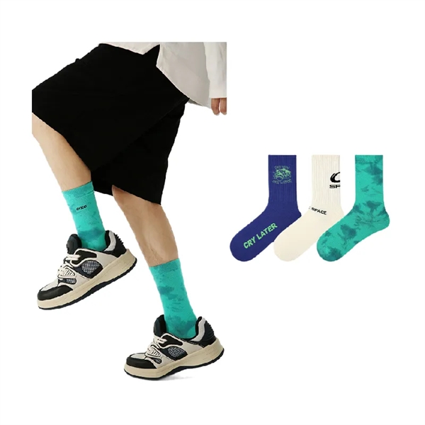 Tie-Dye Mid-Calf Socks - Tie-Dye Mid-Calf Socks - Image 7 of 9