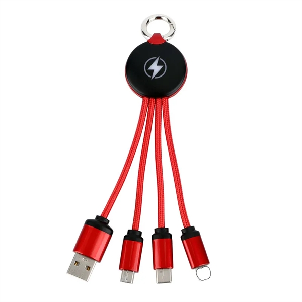 Metallic Light-Up Logo Charging Cable - Metallic Light-Up Logo Charging Cable - Image 4 of 8