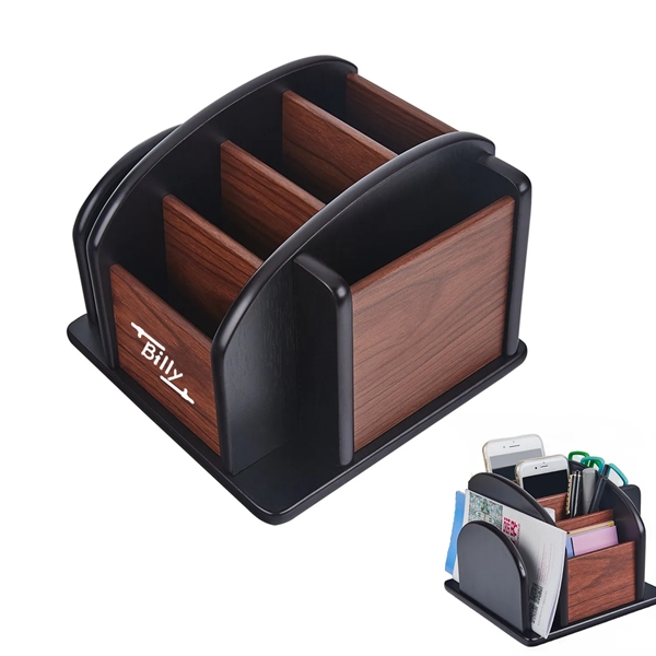 Office Wood Stationery Supplies Desk Organizer - Office Wood Stationery Supplies Desk Organizer - Image 0 of 4