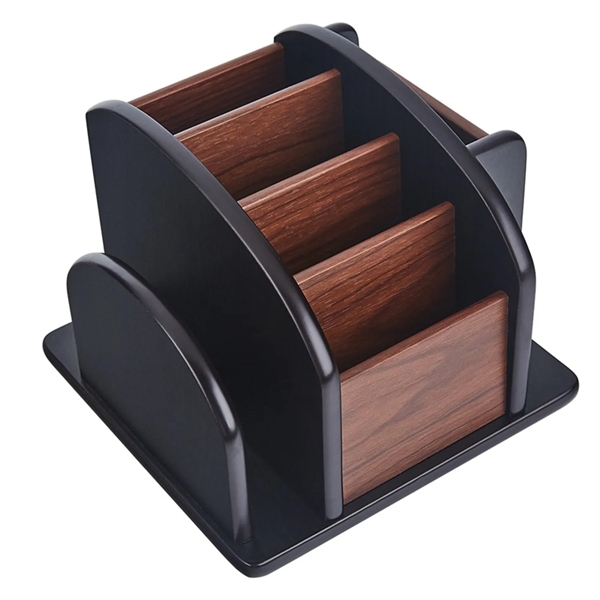 Office Wood Stationery Supplies Desk Organizer - Office Wood Stationery Supplies Desk Organizer - Image 2 of 4
