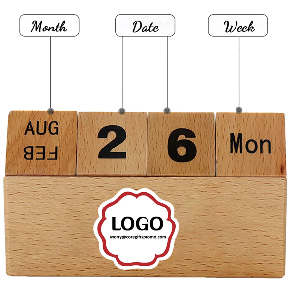 Wooden Perpetual Calendar - Wooden Perpetual Calendar - Image 0 of 4