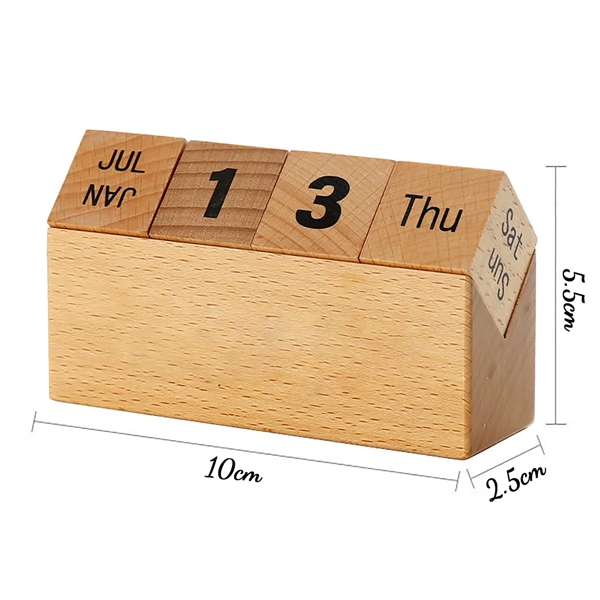 Wooden Perpetual Calendar - Wooden Perpetual Calendar - Image 1 of 4