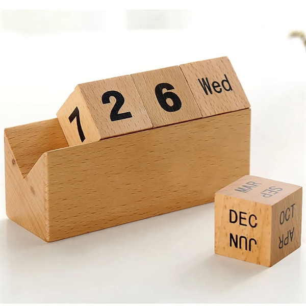 Wooden Perpetual Calendar - Wooden Perpetual Calendar - Image 2 of 4