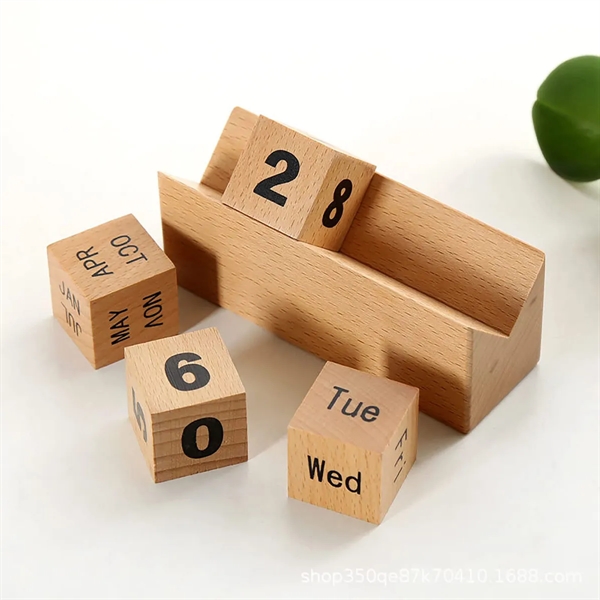 Wooden Perpetual Calendar - Wooden Perpetual Calendar - Image 4 of 4