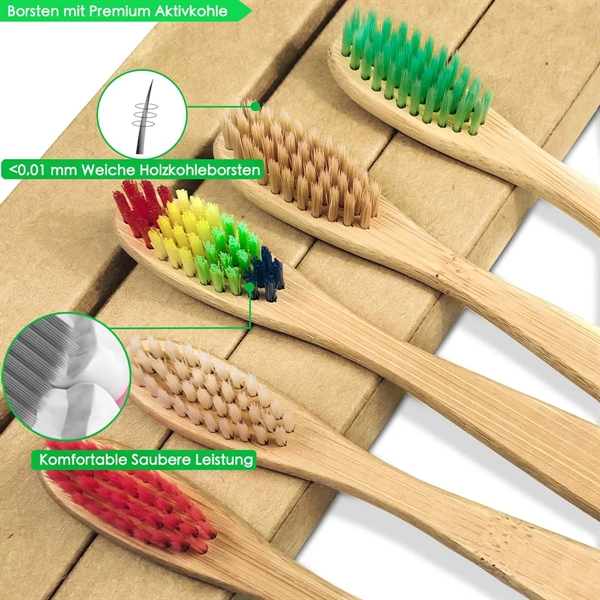 Natural Bamboo Toothbrushes(10pcs in a set) - Natural Bamboo Toothbrushes(10pcs in a set) - Image 4 of 4