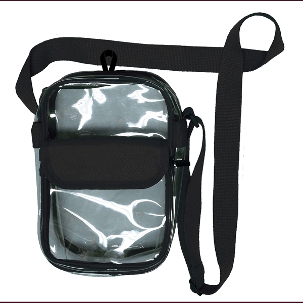 Clear View Waterproof Crossbody Stadium  Bag - Clear View Waterproof Crossbody Stadium  Bag - Image 1 of 10
