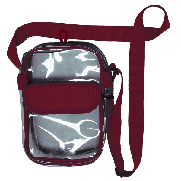 Clear View Waterproof Crossbody Stadium  Bag - Clear View Waterproof Crossbody Stadium  Bag - Image 2 of 10