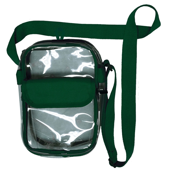 Clear View Waterproof Crossbody Stadium  Bag - Clear View Waterproof Crossbody Stadium  Bag - Image 3 of 10