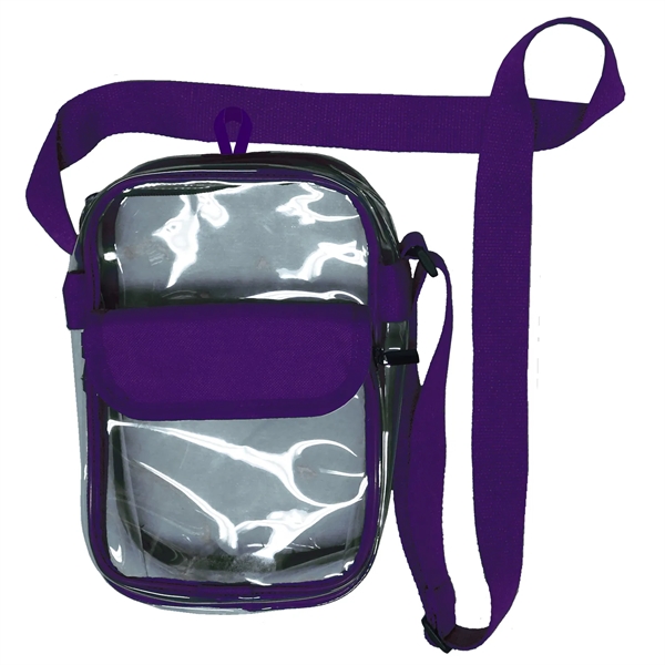 Clear View Waterproof Crossbody Stadium  Bag - Clear View Waterproof Crossbody Stadium  Bag - Image 5 of 10