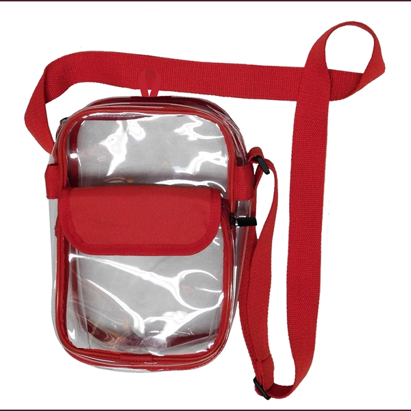 Clear View Waterproof Crossbody Stadium  Bag - Clear View Waterproof Crossbody Stadium  Bag - Image 6 of 10