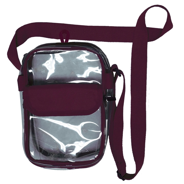 Clear View Waterproof Crossbody Stadium  Bag - Clear View Waterproof Crossbody Stadium  Bag - Image 8 of 10