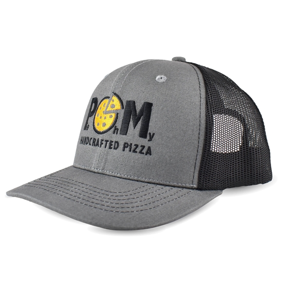 Baker Trucker Hat with Embroidery - Baker Trucker Hat with Embroidery - Image 1 of 2