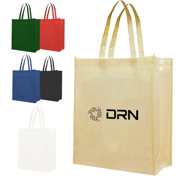 Attractive Laminate Patent Finish, Gusset Tote Bag (13x16x5) - Attractive Laminate Patent Finish, Gusset Tote Bag (13x16x5) - Image 1 of 6