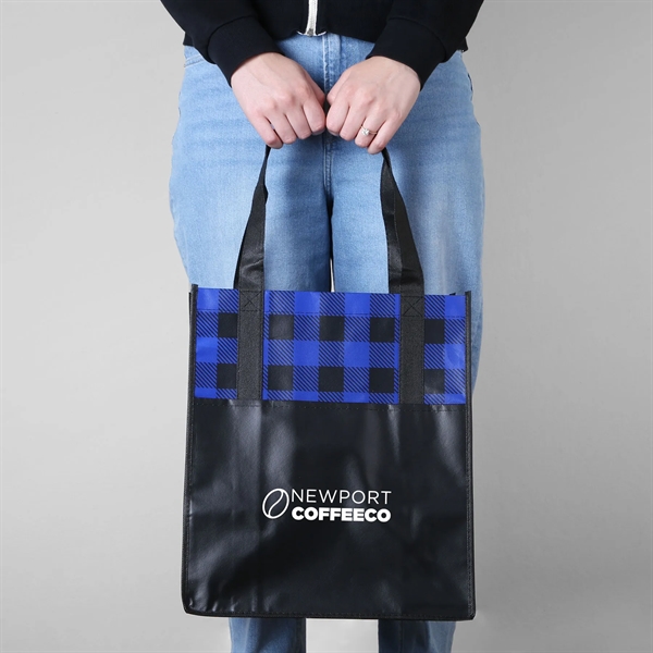 Lumberjack Plaid Laminated Tote - Lumberjack Plaid Laminated Tote - Image 0 of 3
