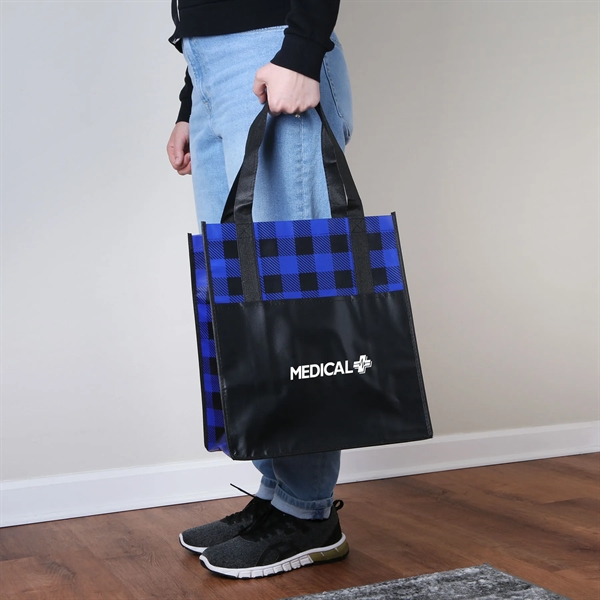 Lumberjack Plaid Laminated Tote - Lumberjack Plaid Laminated Tote - Image 2 of 3