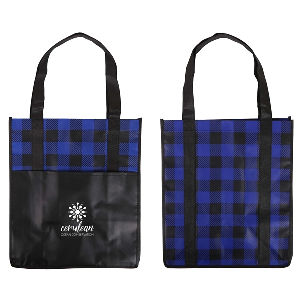 Lumberjack Plaid Laminated Tote - Lumberjack Plaid Laminated Tote - Image 3 of 3