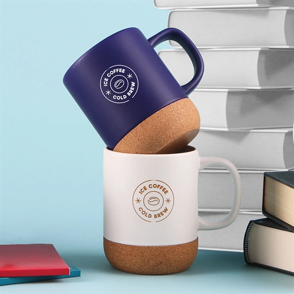 Evora 325ml (11 fl oz) Cork Base Ceramic Mug - Evora 325ml (11 fl oz) Cork Base Ceramic Mug - Image 1 of 5