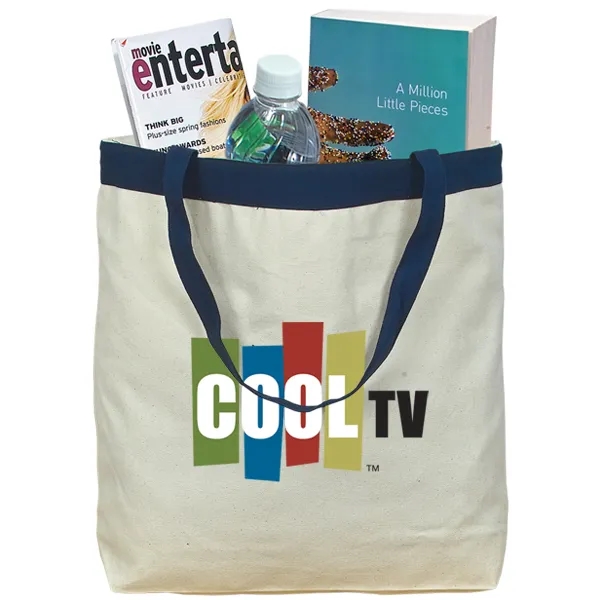 17.5" W x 16" H 12 oz Cotton Canvas Tote Bag - 17.5" W x 16" H 12 oz Cotton Canvas Tote Bag - Image 0 of 2