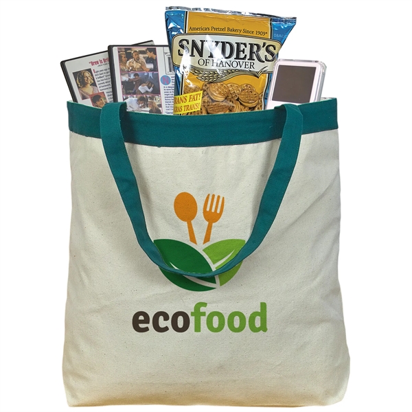 17.5" W x 16" H 12 oz Cotton Canvas Tote Bag - 17.5" W x 16" H 12 oz Cotton Canvas Tote Bag - Image 1 of 2