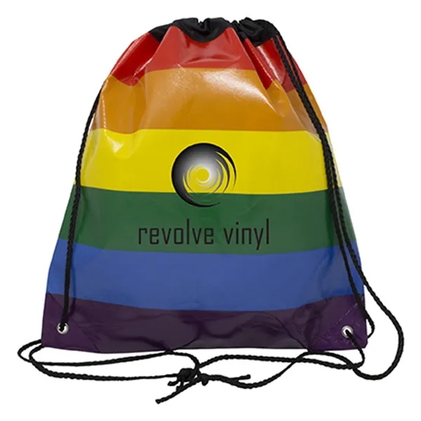 Jumbo Rainbow Drawstring Backpack - Jumbo Rainbow Drawstring Backpack - Image 0 of 1